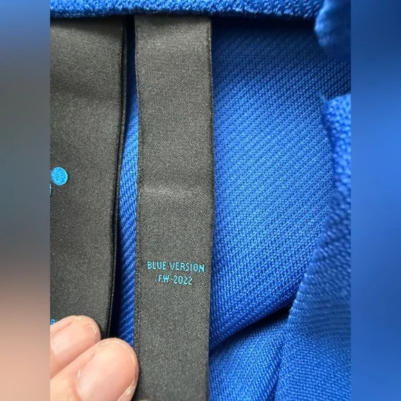 Adidas Blue Version Tights Pants Split Hem Cobalt Blue - Picture 7 of 8